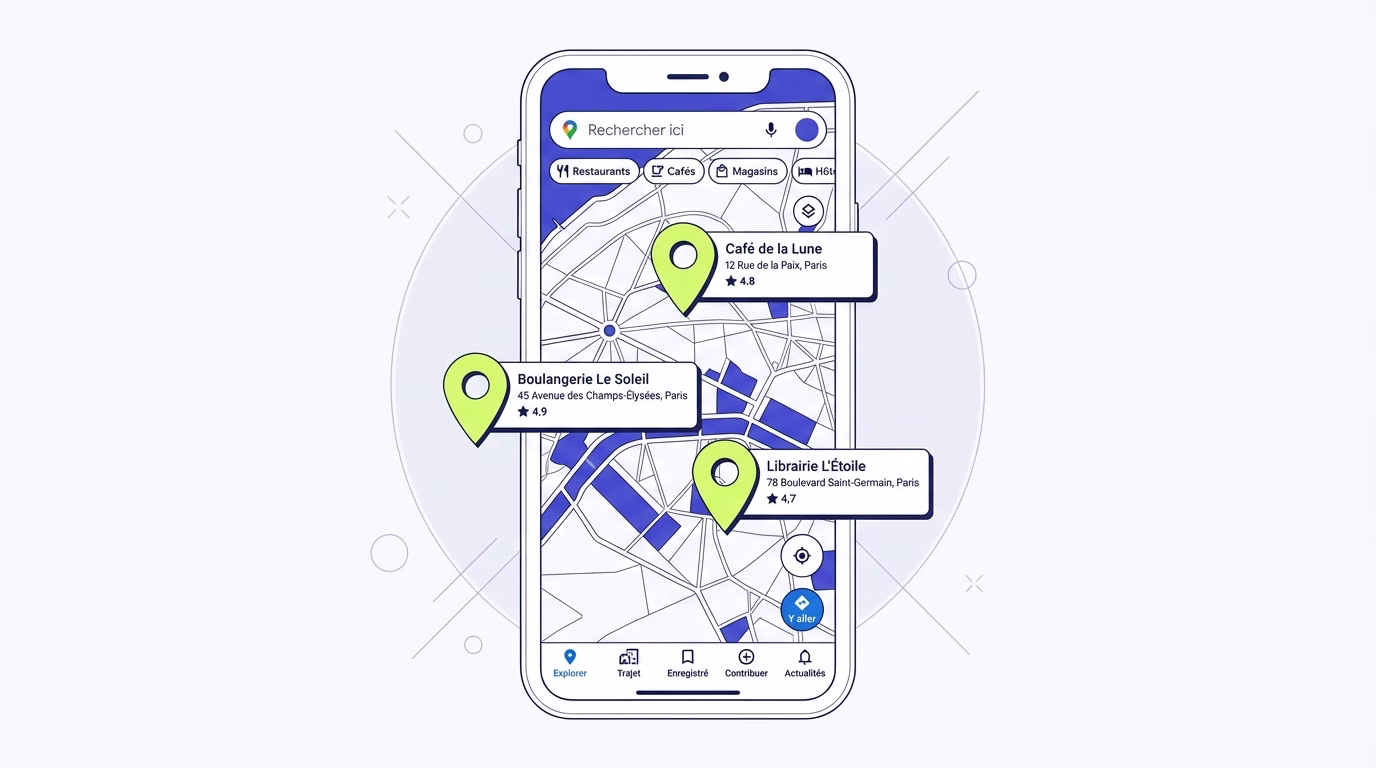 Illustration Google Maps et SEO local